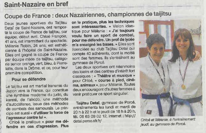 20.04.2015 Coupe De France : Championnes De Taijitsu