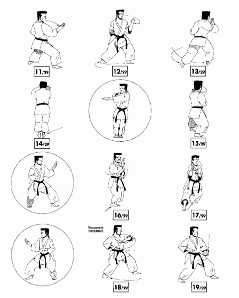 Tai-jitsu kata Nidan - séquence 2