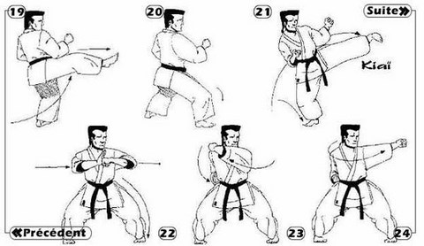 Tai-jitsu kata Shodan - séquence 4