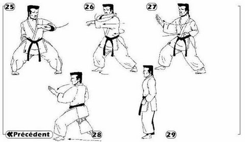 Tai-jitsu kata Shodan - séquence 5
