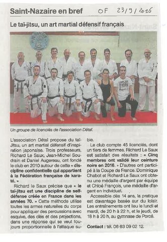 OUEST FRANCE 23.09.2016